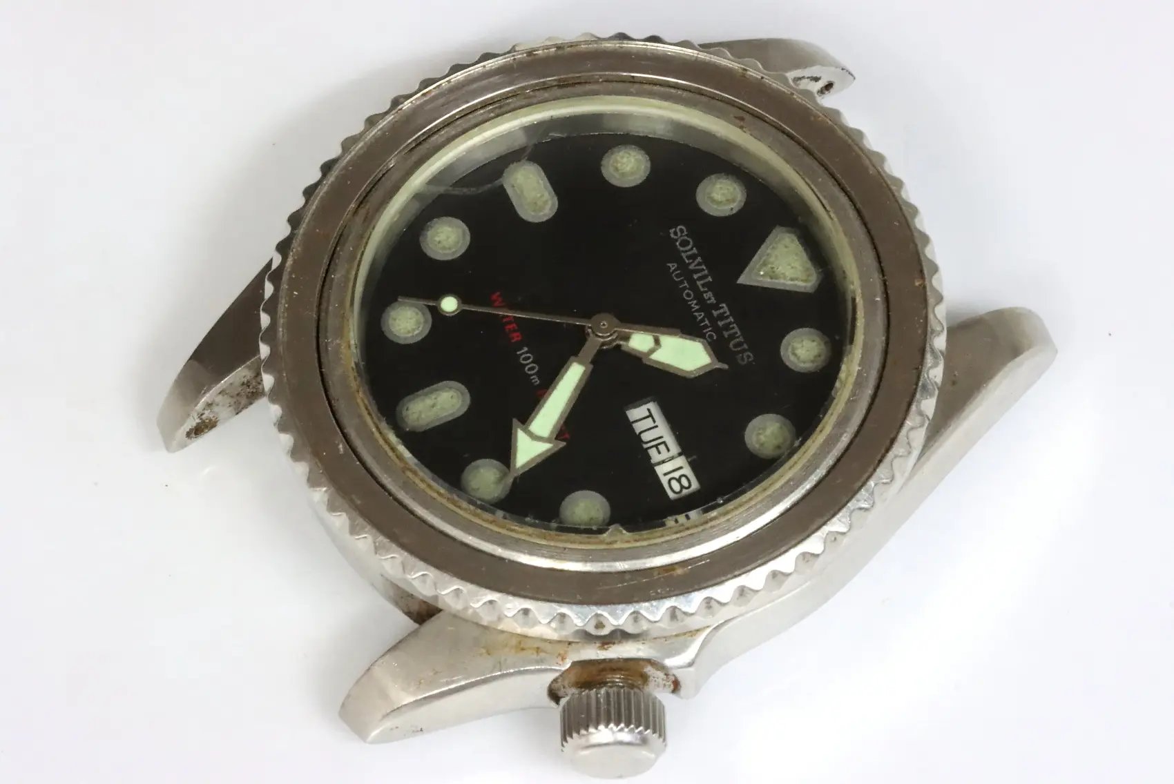 Solvil et Titus defective automatic divers watch with Citizen movement