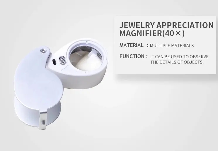 SHICHI 40x LED Light Jewelry Magnifier Eye Loop Precision Watch Repair tool
