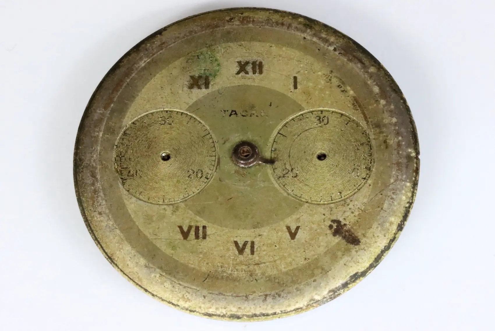 Mechanical chronograph movement in very poor and rusty condition