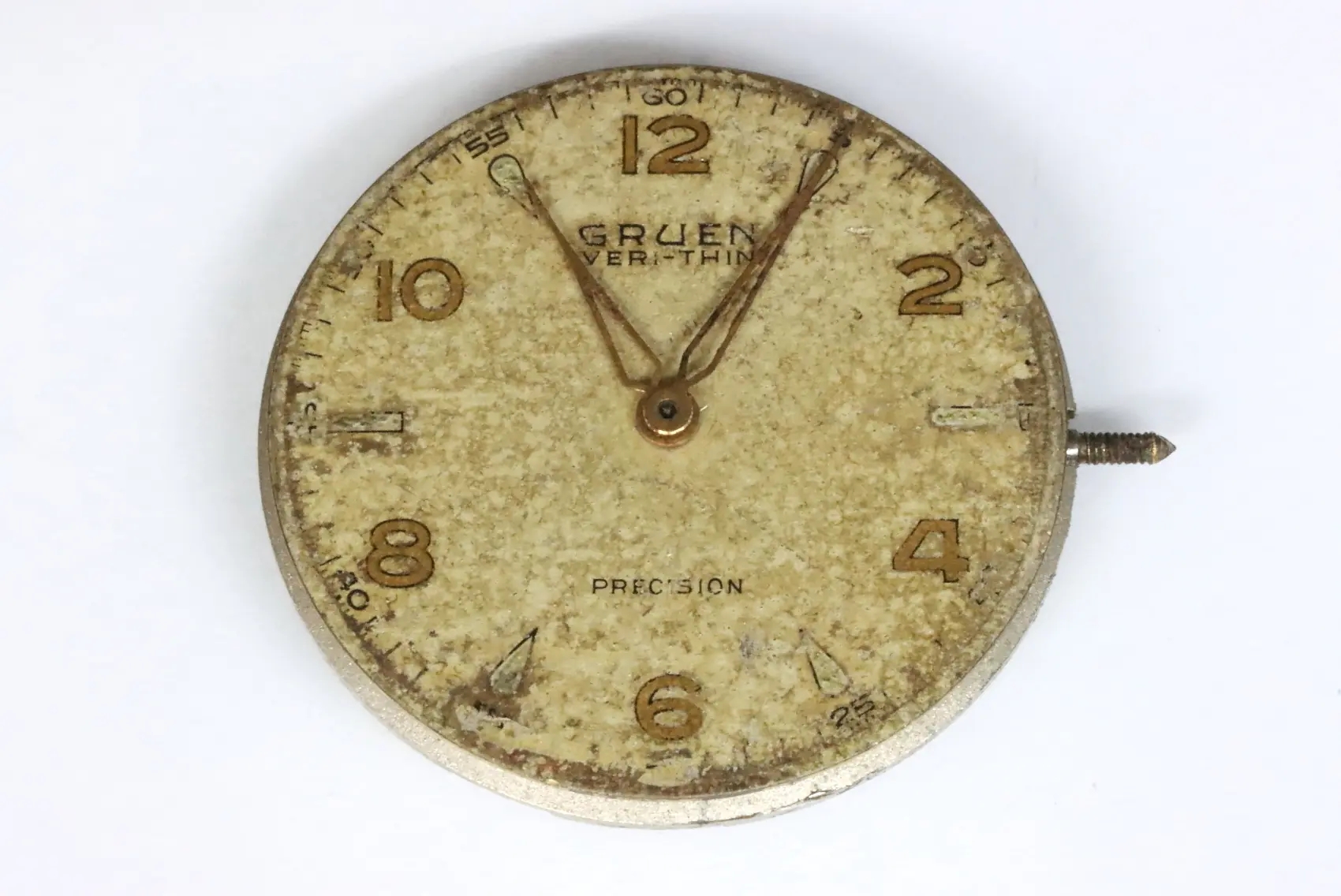 Gruen 422 SS handwind movement for spares restore