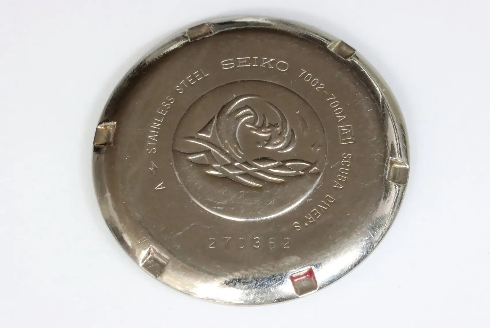 Seiko 7002-700A divers screw case back for spares restore
