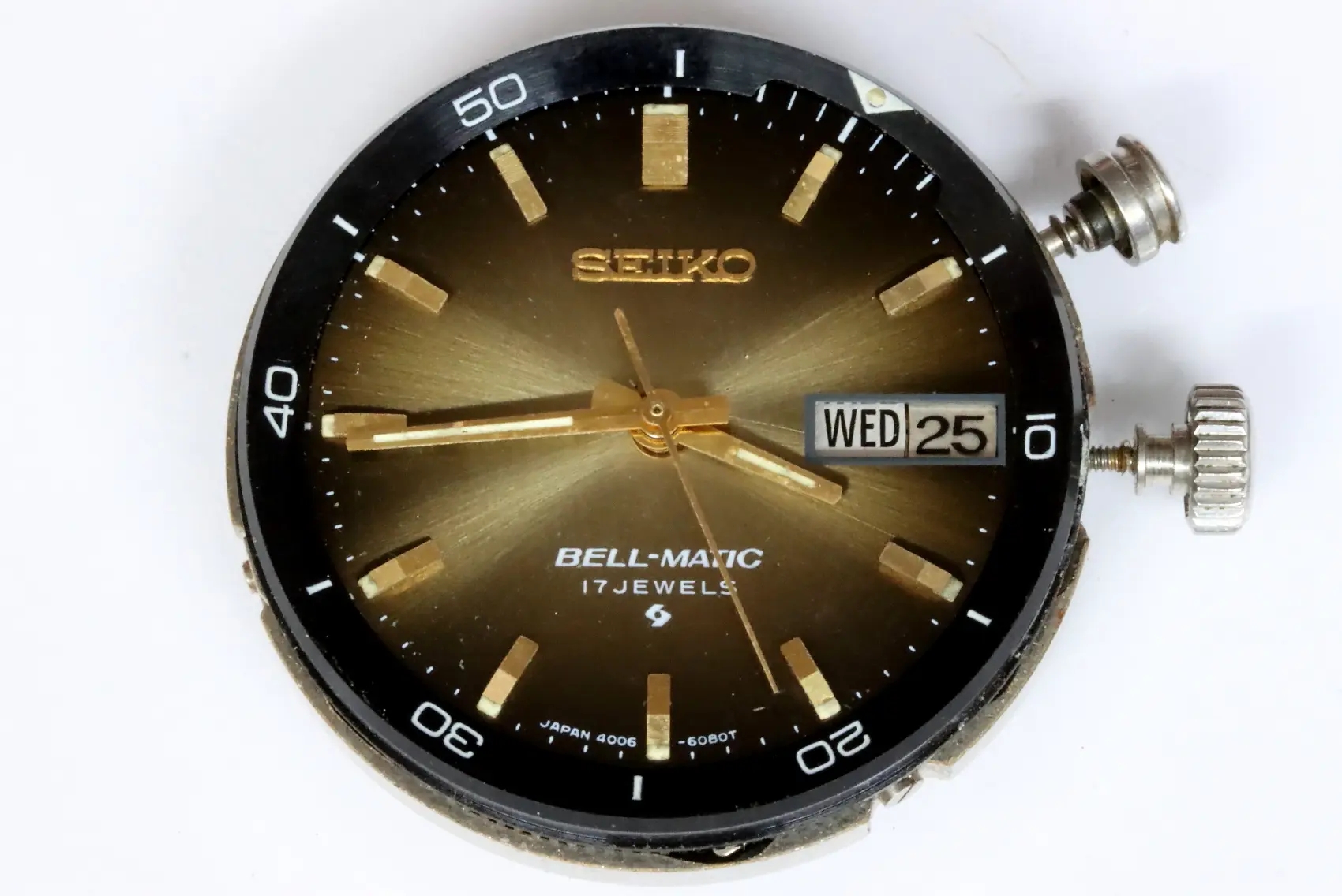 Seiko 4006A bell-matic movement found as and untested