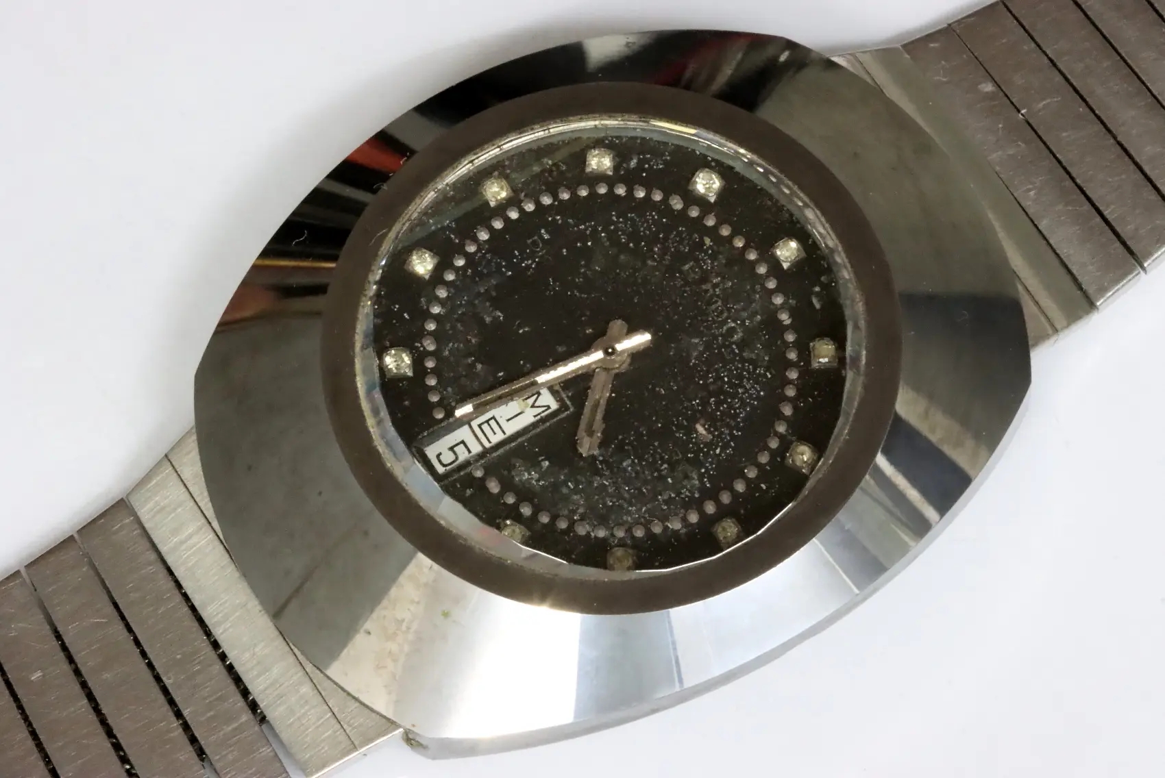 Rado DiaStar ESA 965.321 quartz watch, defective with rust