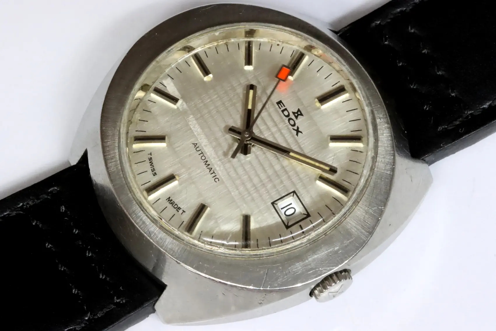 Edox classic 17 jewels ETA 2783 automatic hacking watch