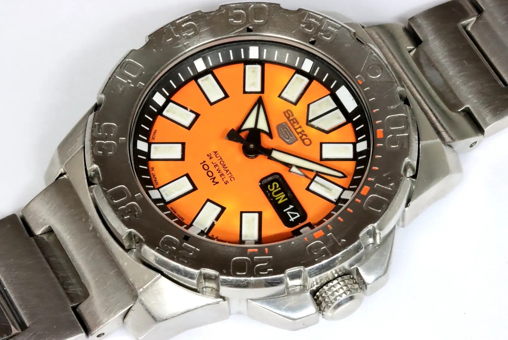 Seiko Japan 24 jewels 4R36 automatic men's (45mm) watch