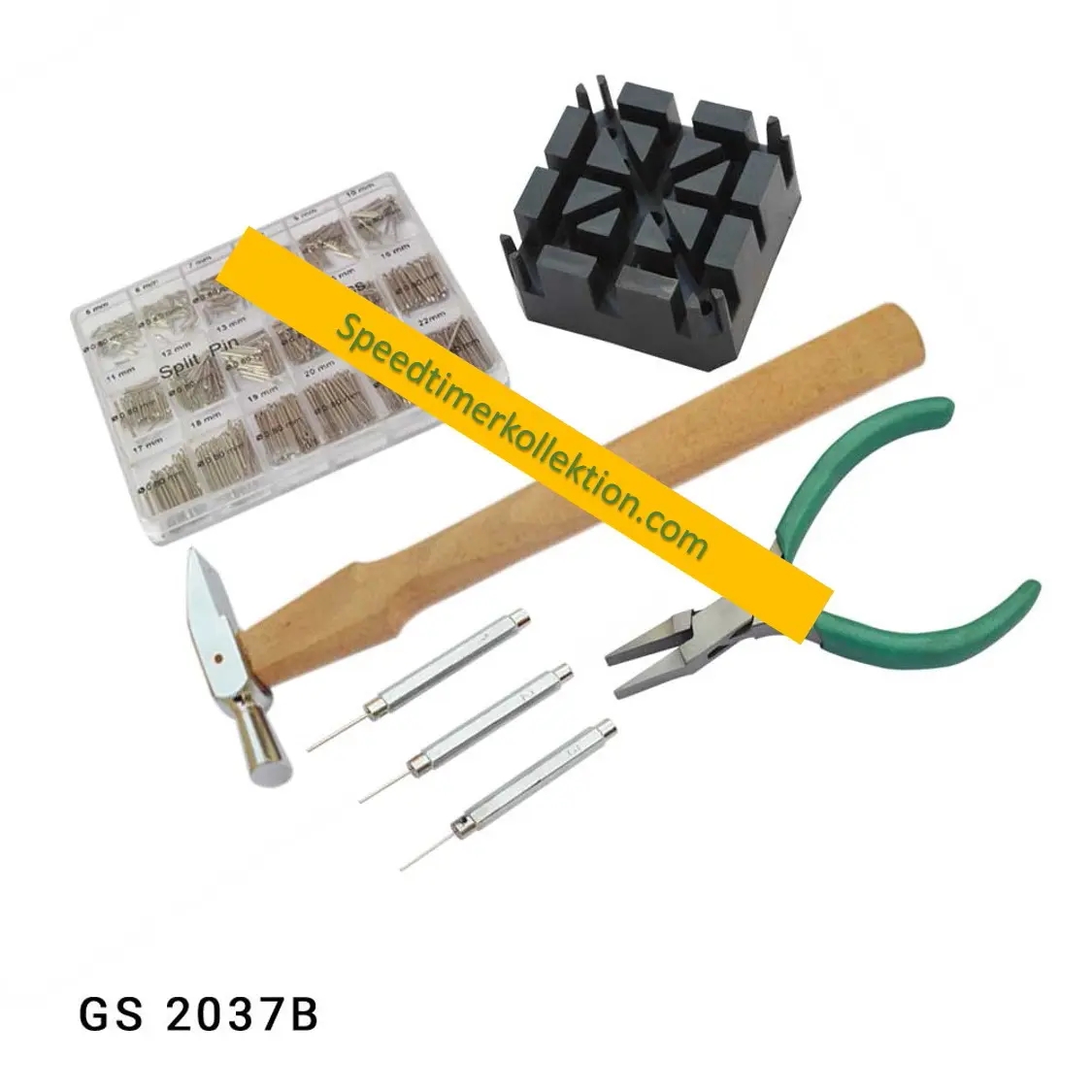 Split Pin Removing Kit with Swiss Style Wooden Hammer