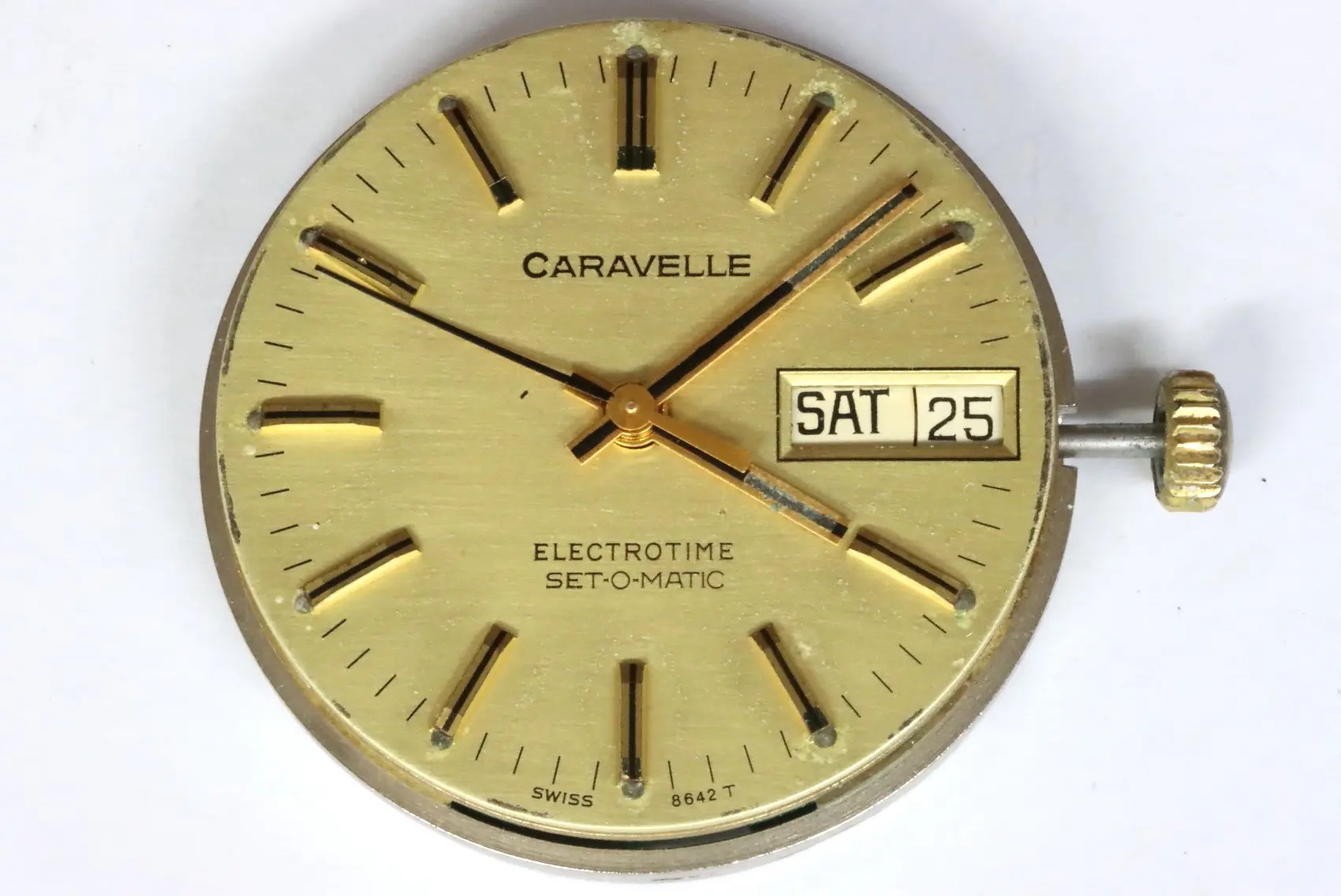 Caravelle Electrotime set-O-matic 13UKCB movement for parts