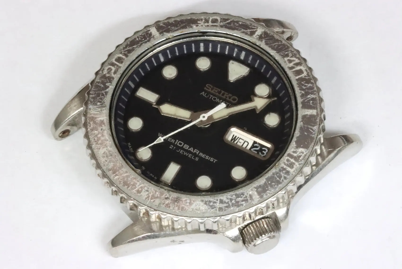 Seiko 10 bar 7S26-0040 SKX031J used defective divers AS IS