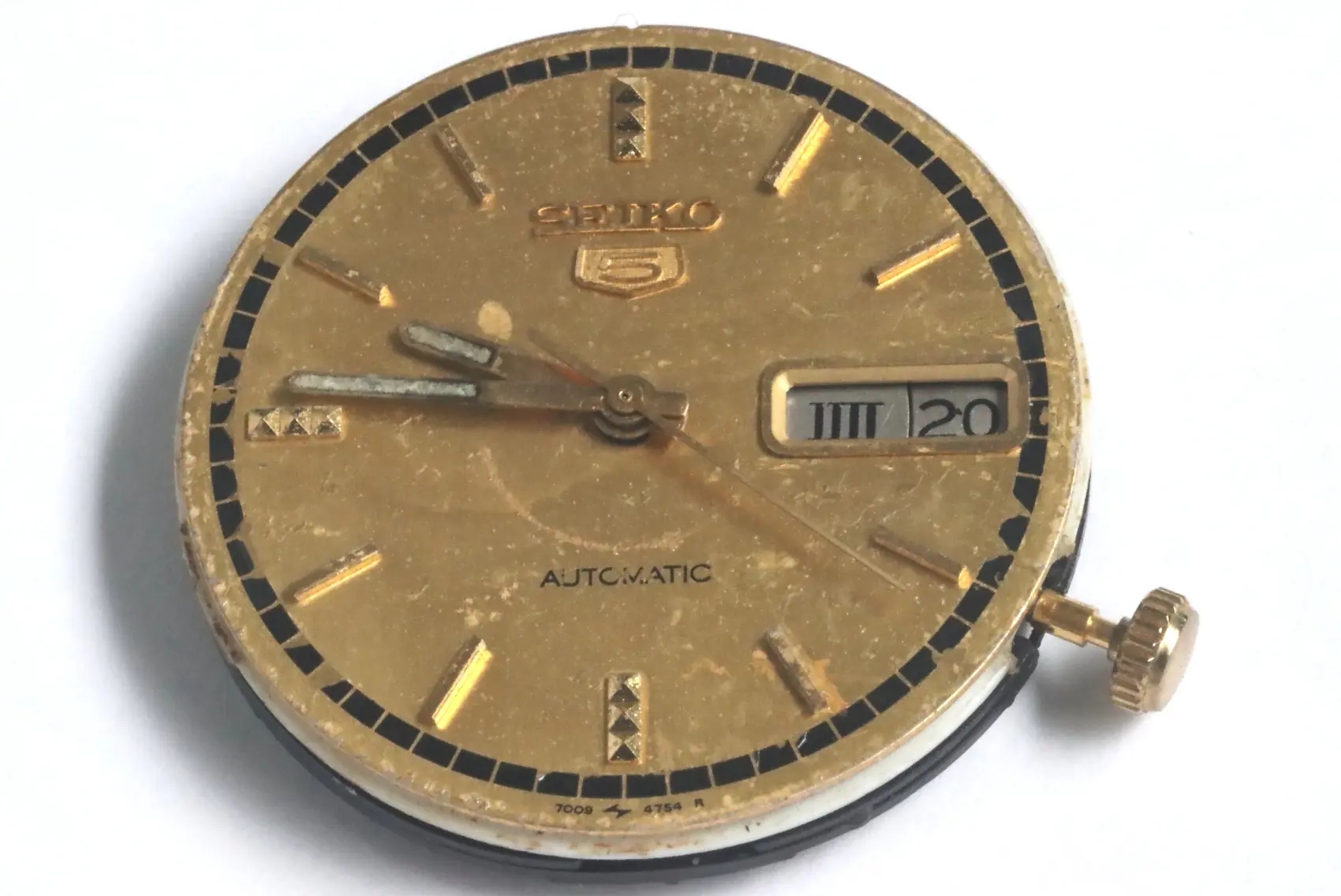 Seiko 7009A automatic movement for spares restore