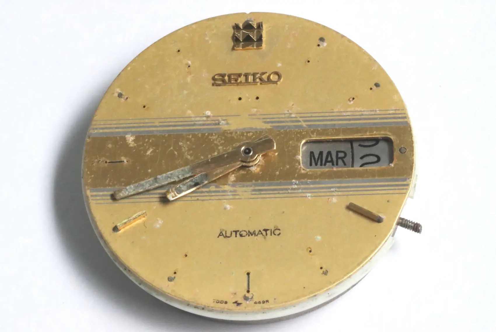 Seiko 7009A automatic movement in poor condition