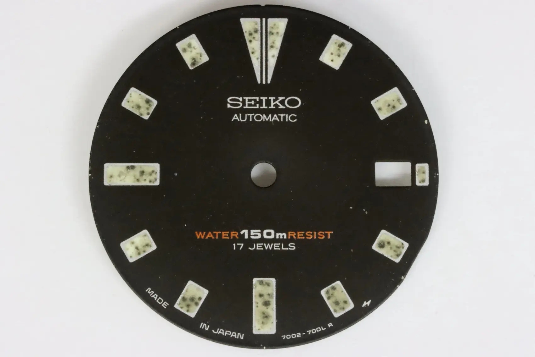 Seiko used and genuine 7002-700LR Japan diver's dial as is