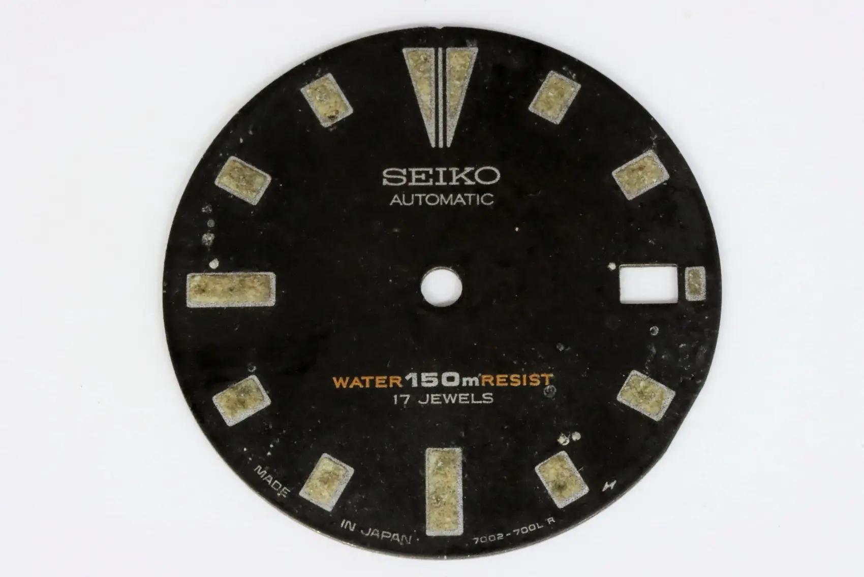 Seiko used and genuine 7002-700LR Japan diver's dial as is
