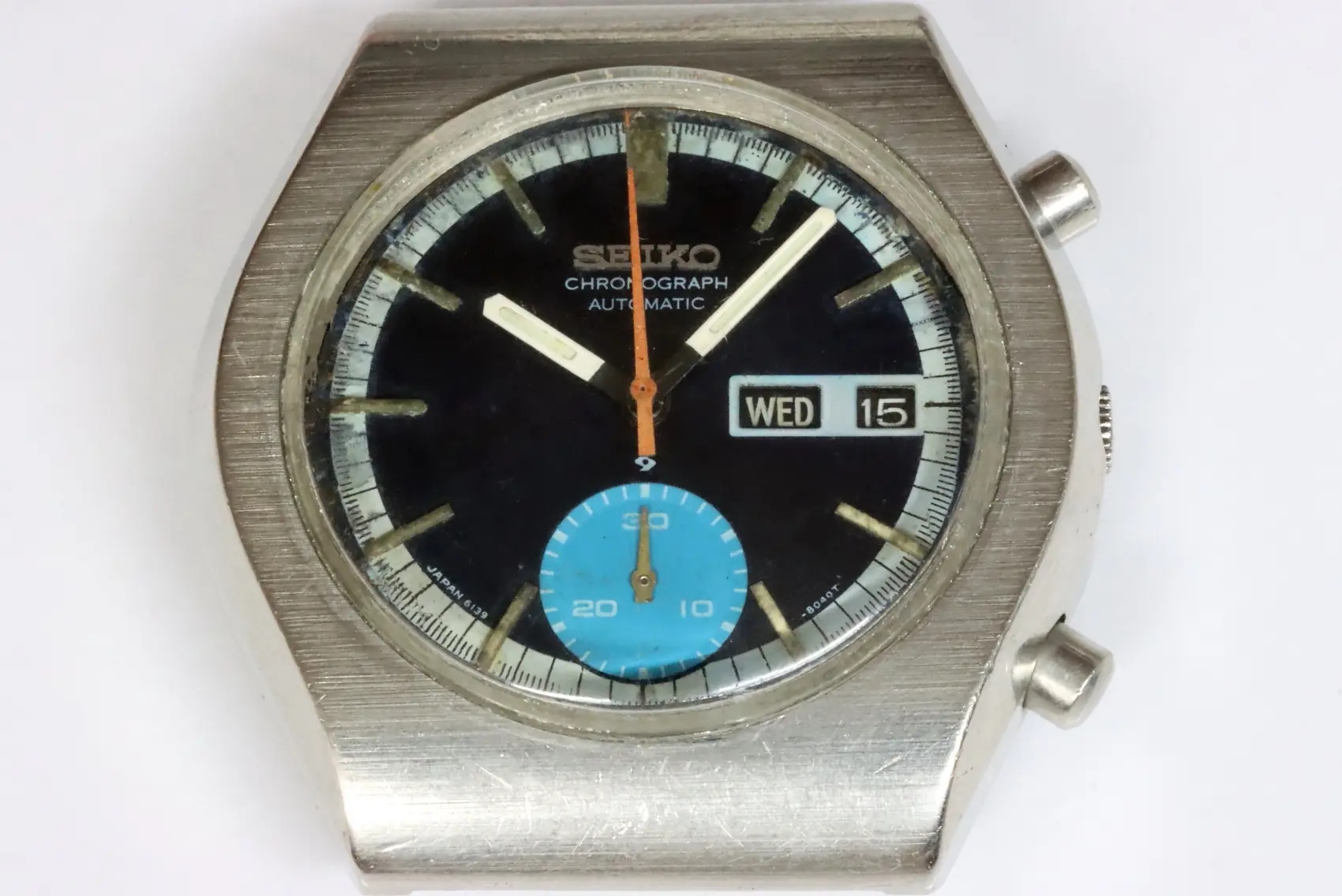 Seiko classic 6139-8020 chronograph men's watch for restore