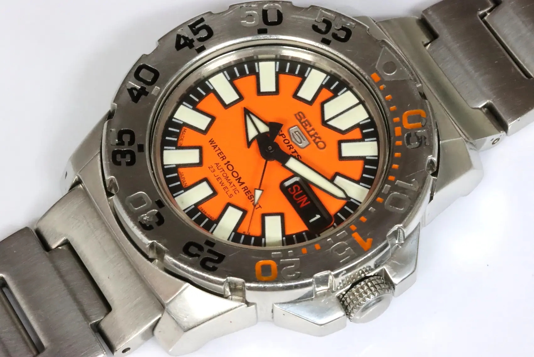 Seiko 5 Sports 7S36-03D0 Made in Japan 43mm men's watch