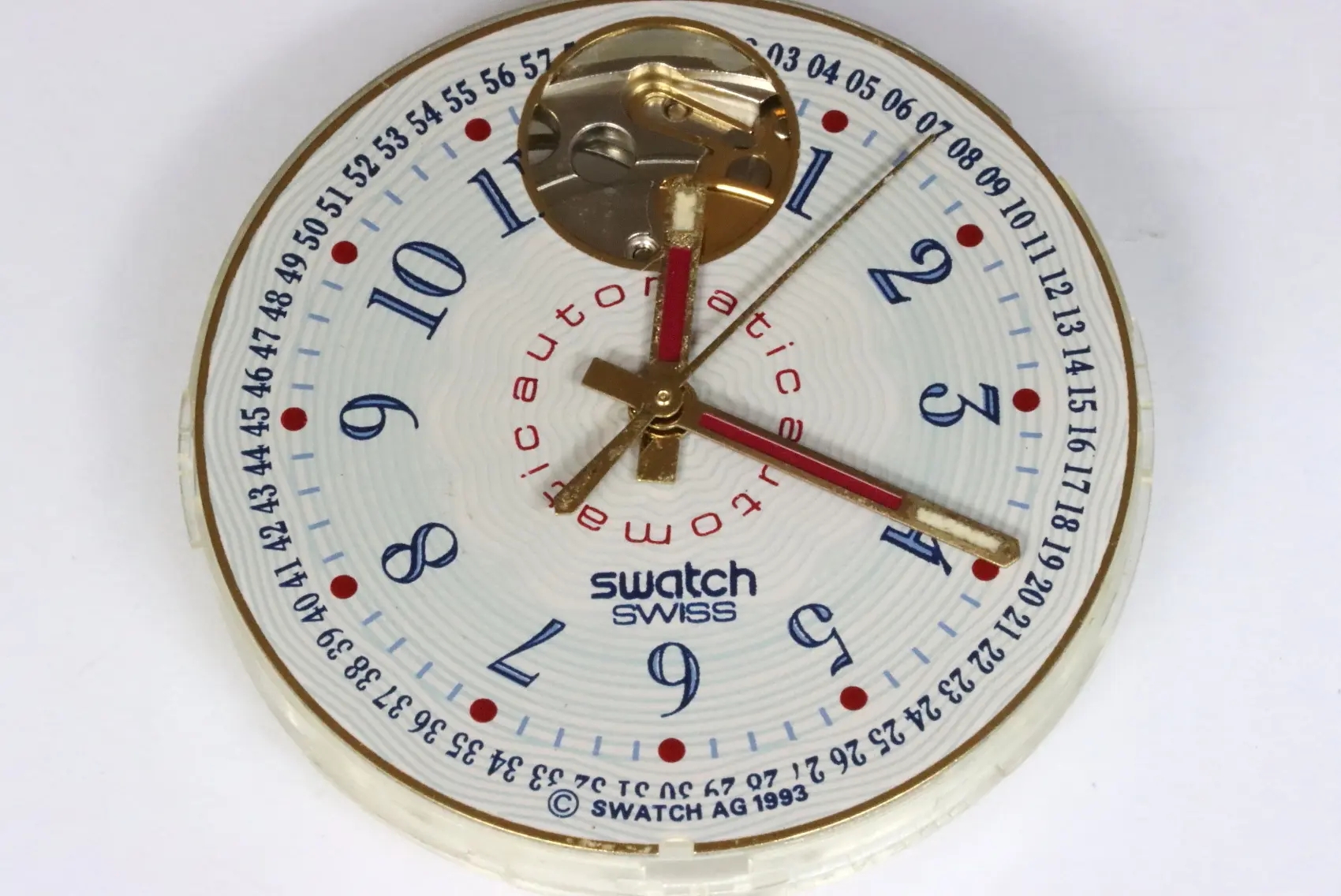 Swatch AG 1993 automatic eta 2842 movement for spares restore