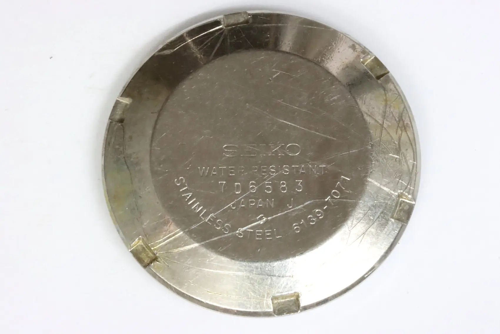 Seiko 6139-7071 chronograph case back for spares restore