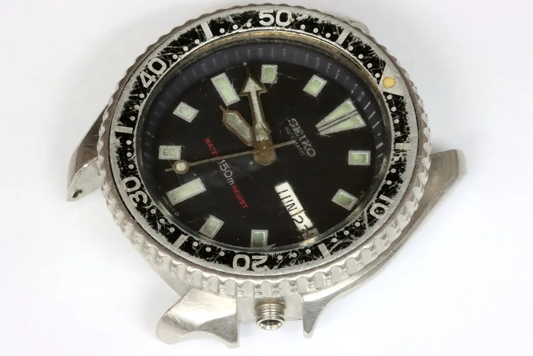 Seiko 7002 diver's watch found as is, defective with 6309 case back