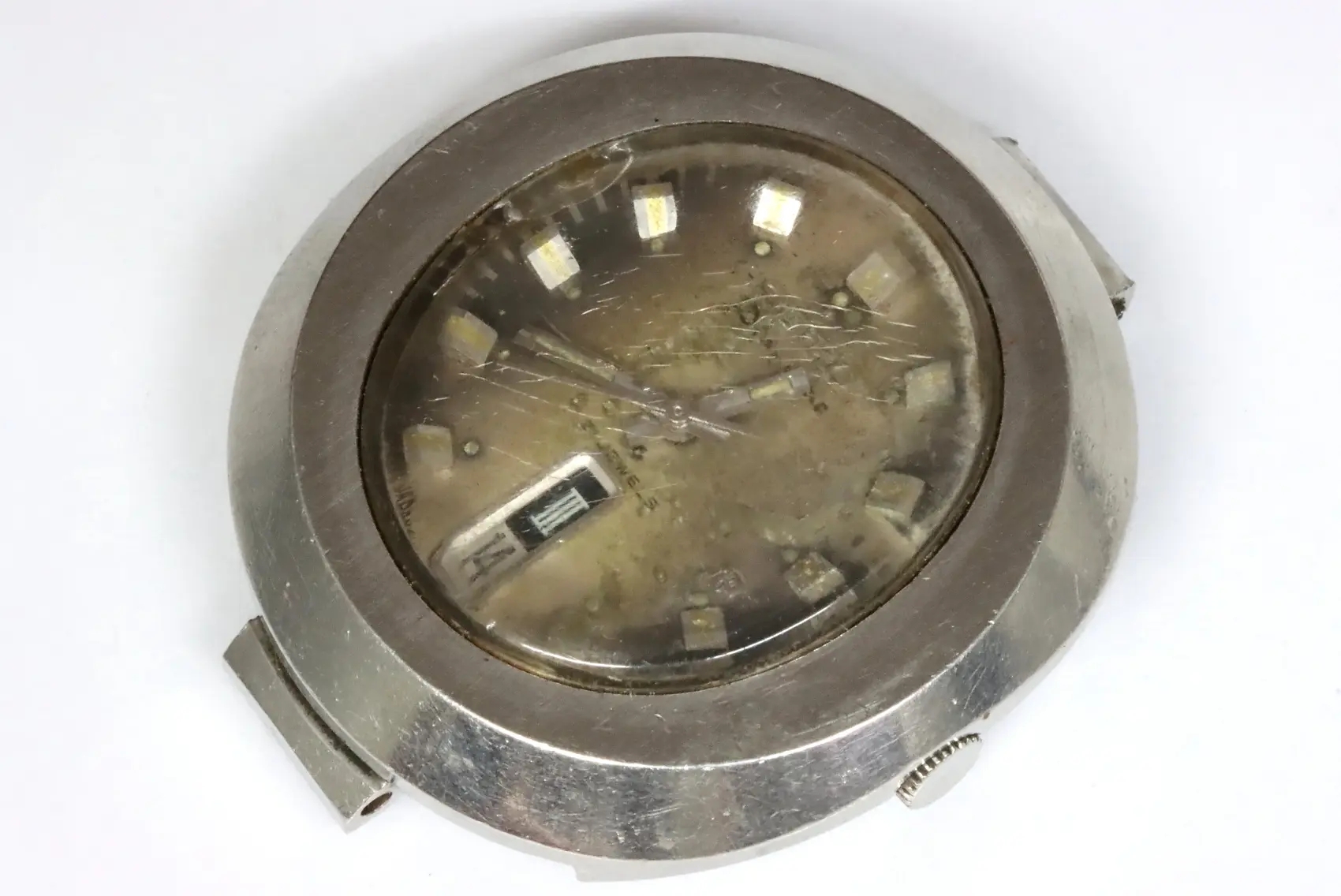 Seiko diamatic 6119-5450 defective mens watch in poor condition