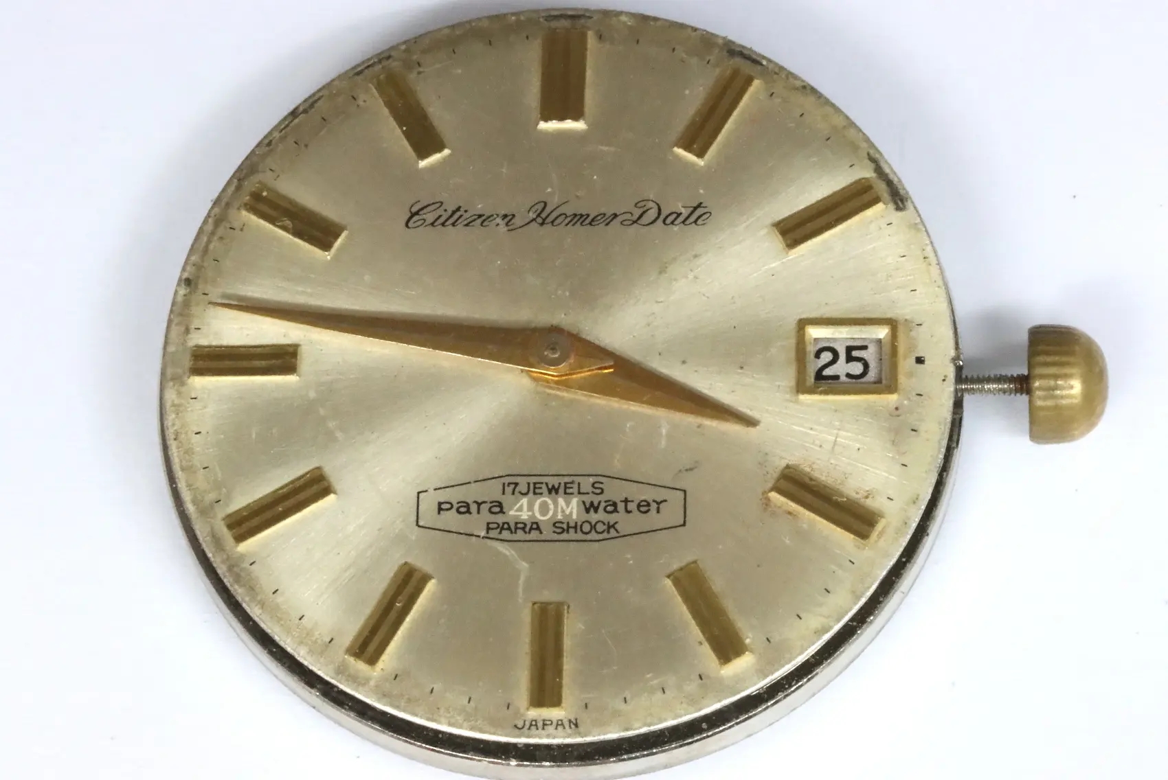 Citizen homer date para shock 1801 classic handwind movement