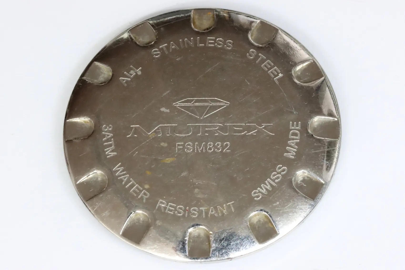 Murex FSM832 Swiss made 34.3mm screw case back