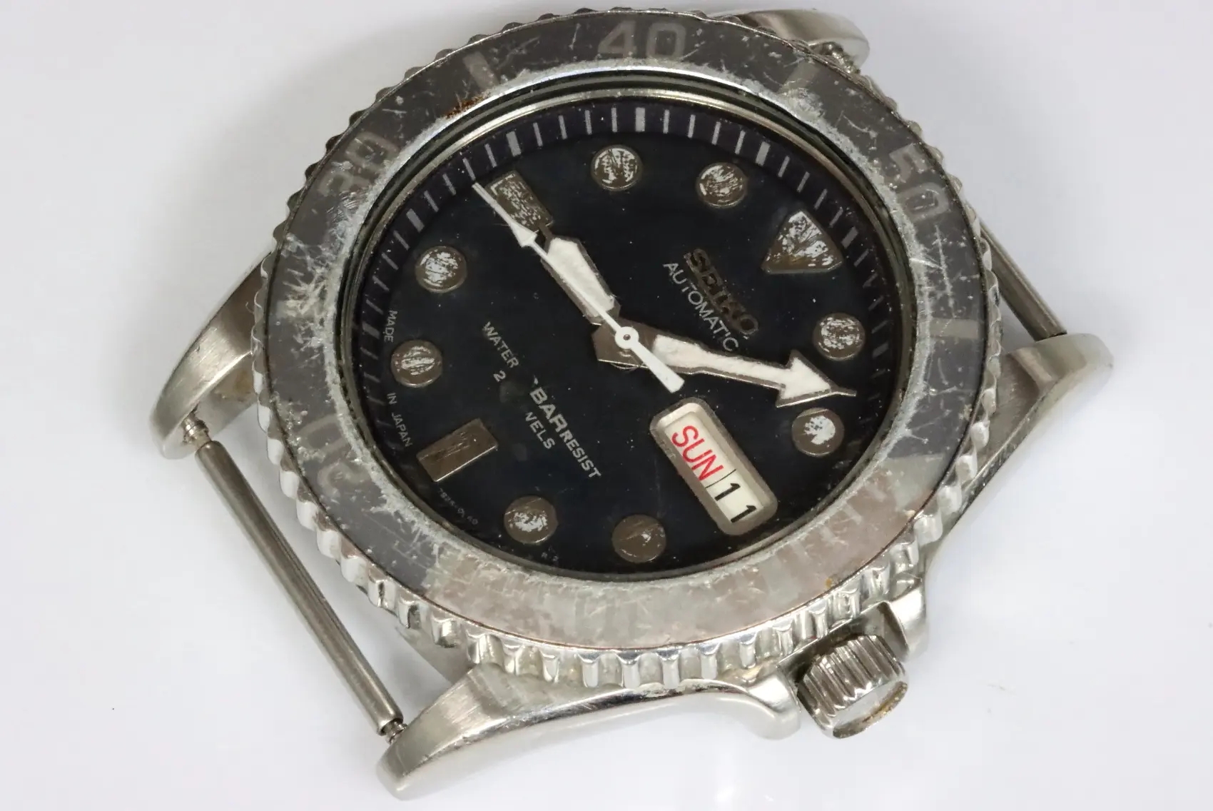Seiko 10bar 7S26-0040 SKX033J defective divers watch for spares restore