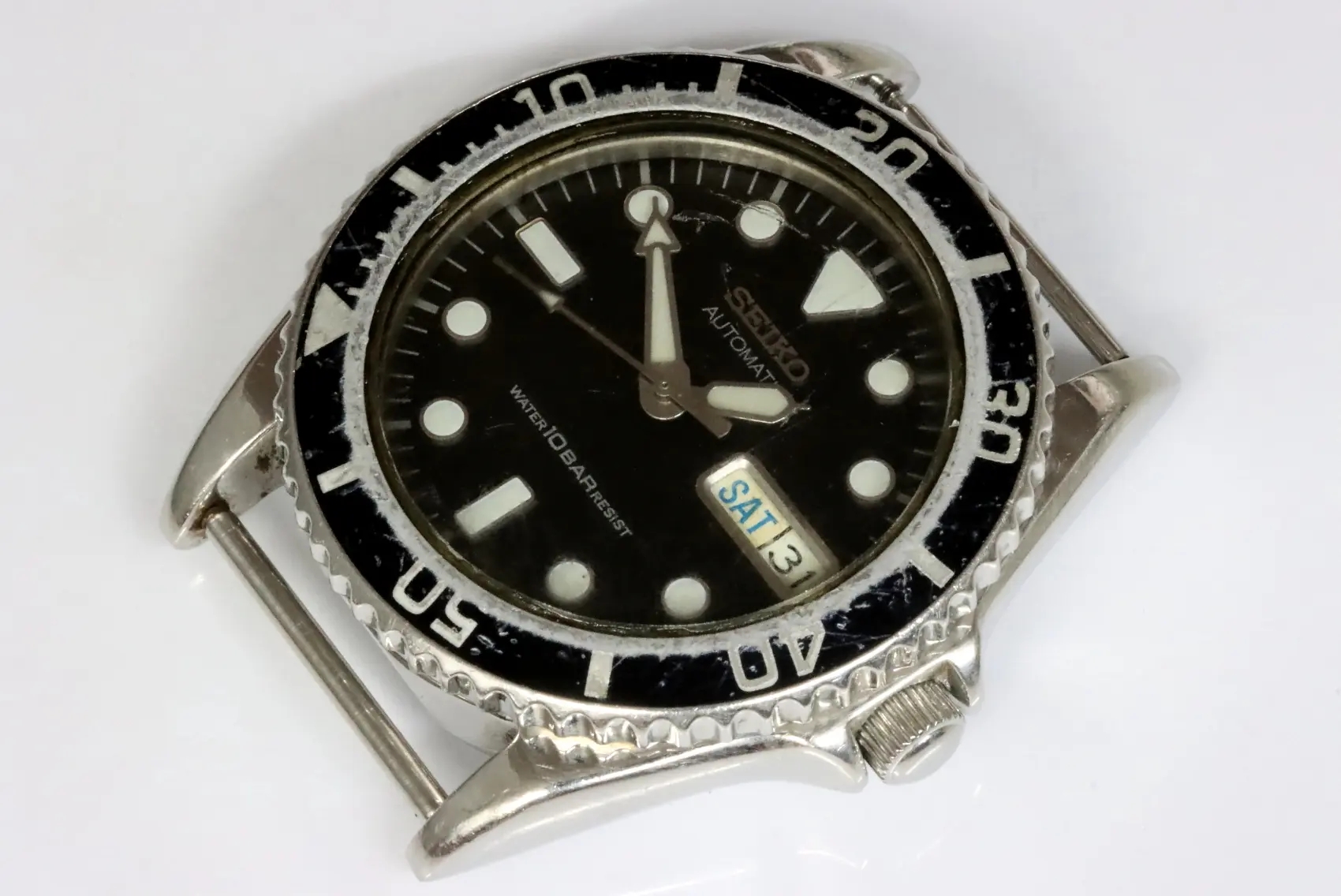 Seiko 10bar 7S26-0050 SKX023 defective divers watch for spares restore