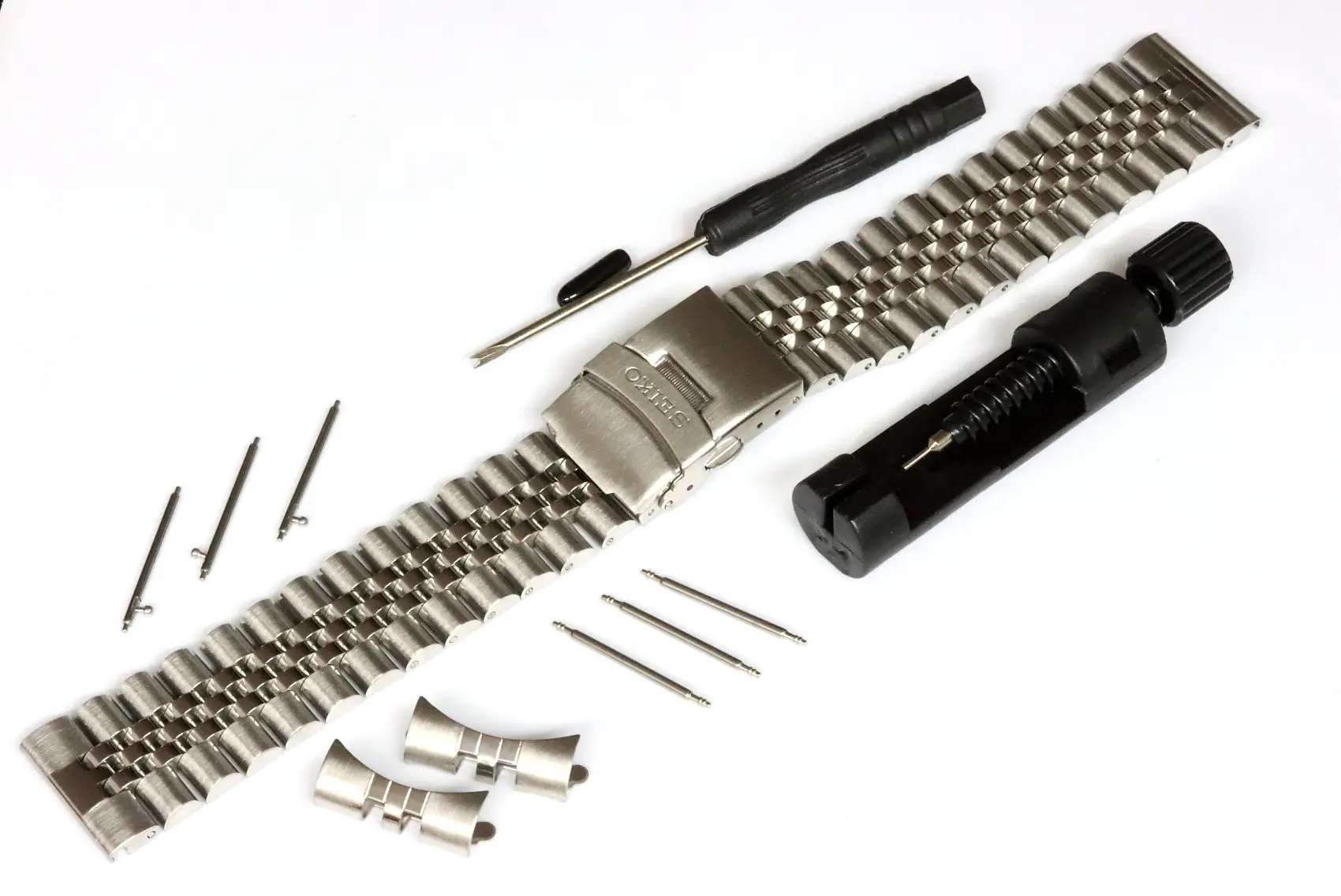 22mm solid jubilee bracelet for Seiko SKX007 SKX009 (straight/curved end links)