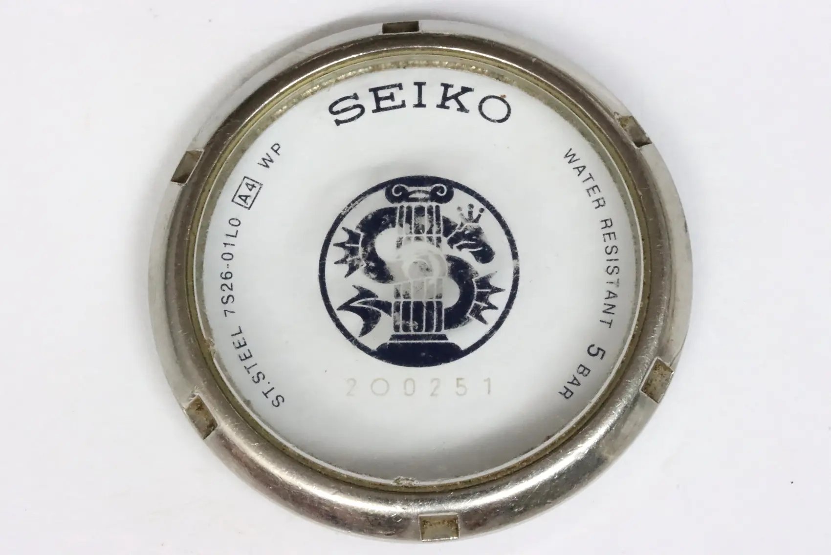 Seiko 7S26-01L0 screw case back for spares restore