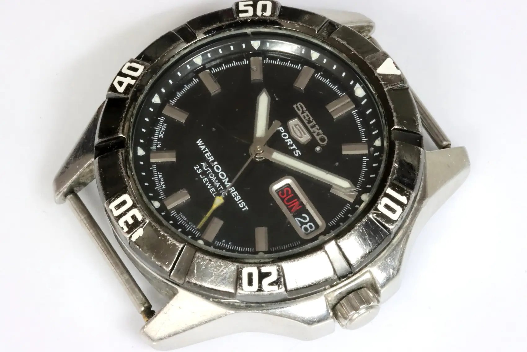 Seiko sports classic 7S36-01X0 Japan made watch for spares restore