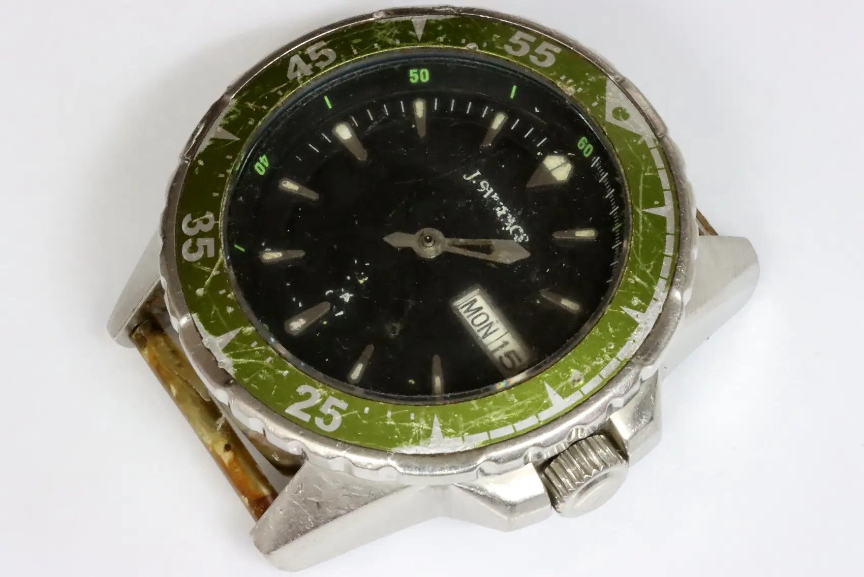 J.Spring defective BEB00S automatic sports men's watch in poor condition