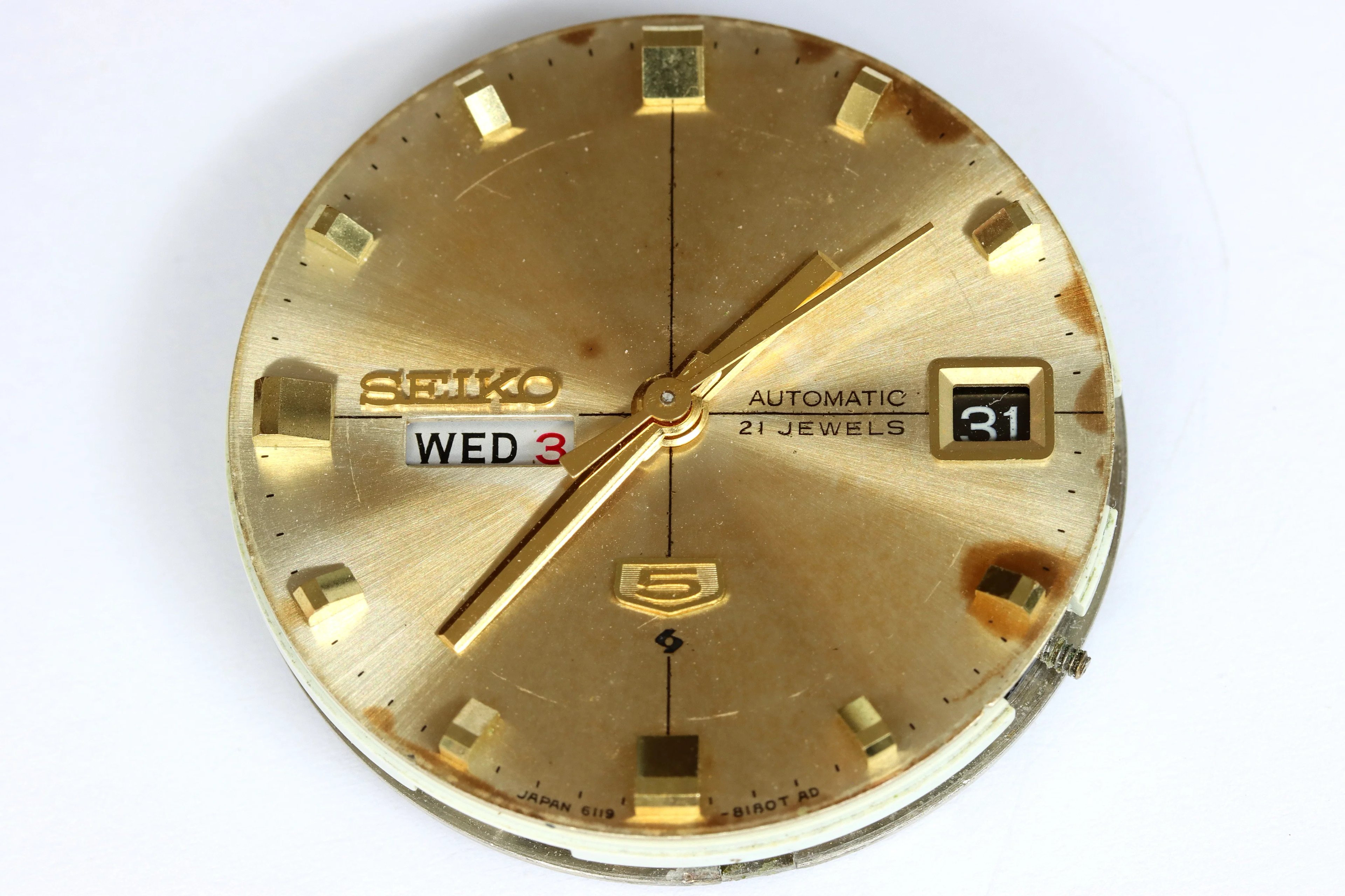 Seiko DX 6119B automatic movement for spares restore